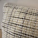 Beige wool fabric cushion