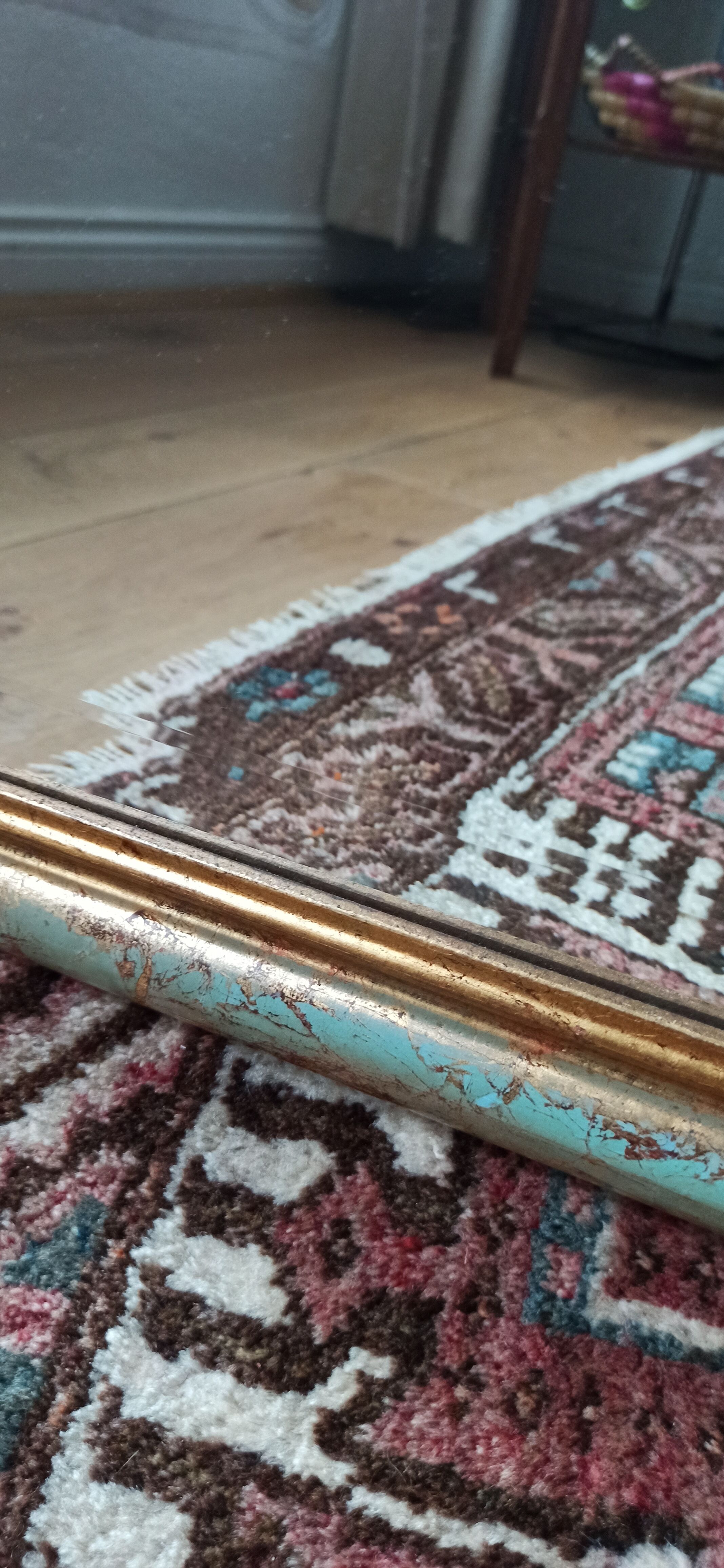 Decorative antique mirror marble effect 52x70cm