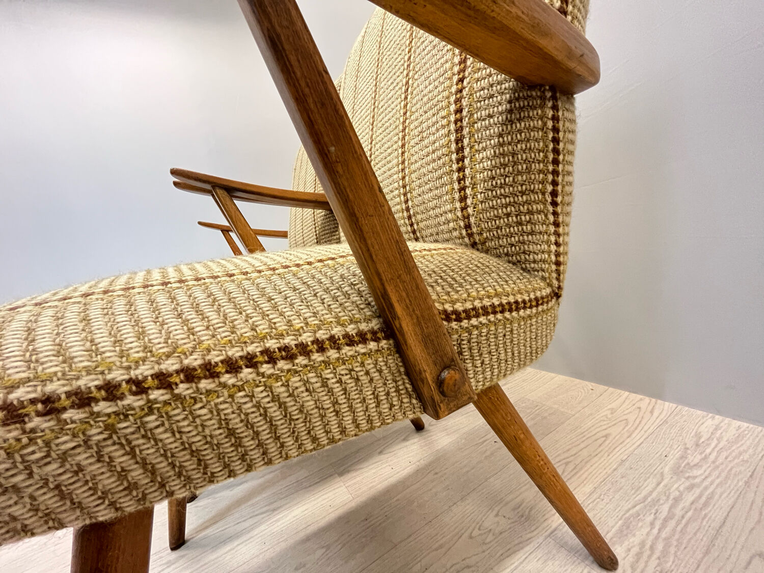 A pair vintage Cocktail chairs with stripes