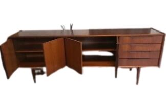Scandinavian enfilade, vintage cherry wood sideboard