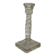 Bougeoir carré verre moulé