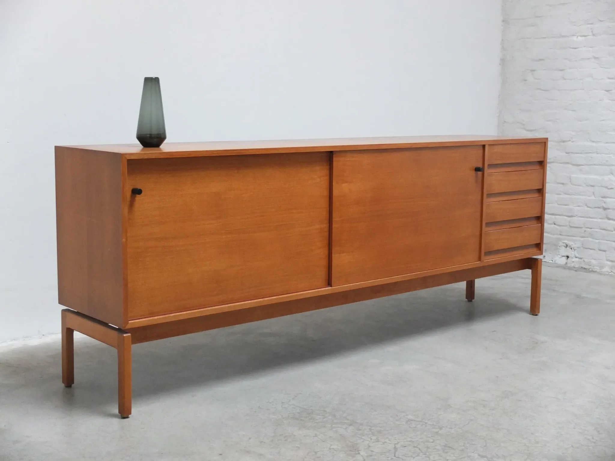 Walnut 'Abstracta' sideboard by Jos De Mey for Van Den Berghe-Pauvers, 1960s
