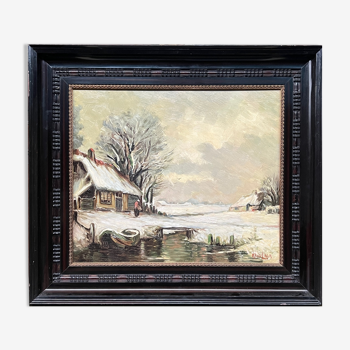 Painting "Winter landscape".