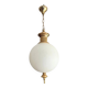 Glass and brass suspension globe