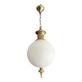 Glass and brass suspension globe