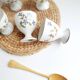 5 blueberry shells in Limoges porcelain