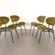Chaises longues italiennes rembourrées, ensemble de 4 pièces.