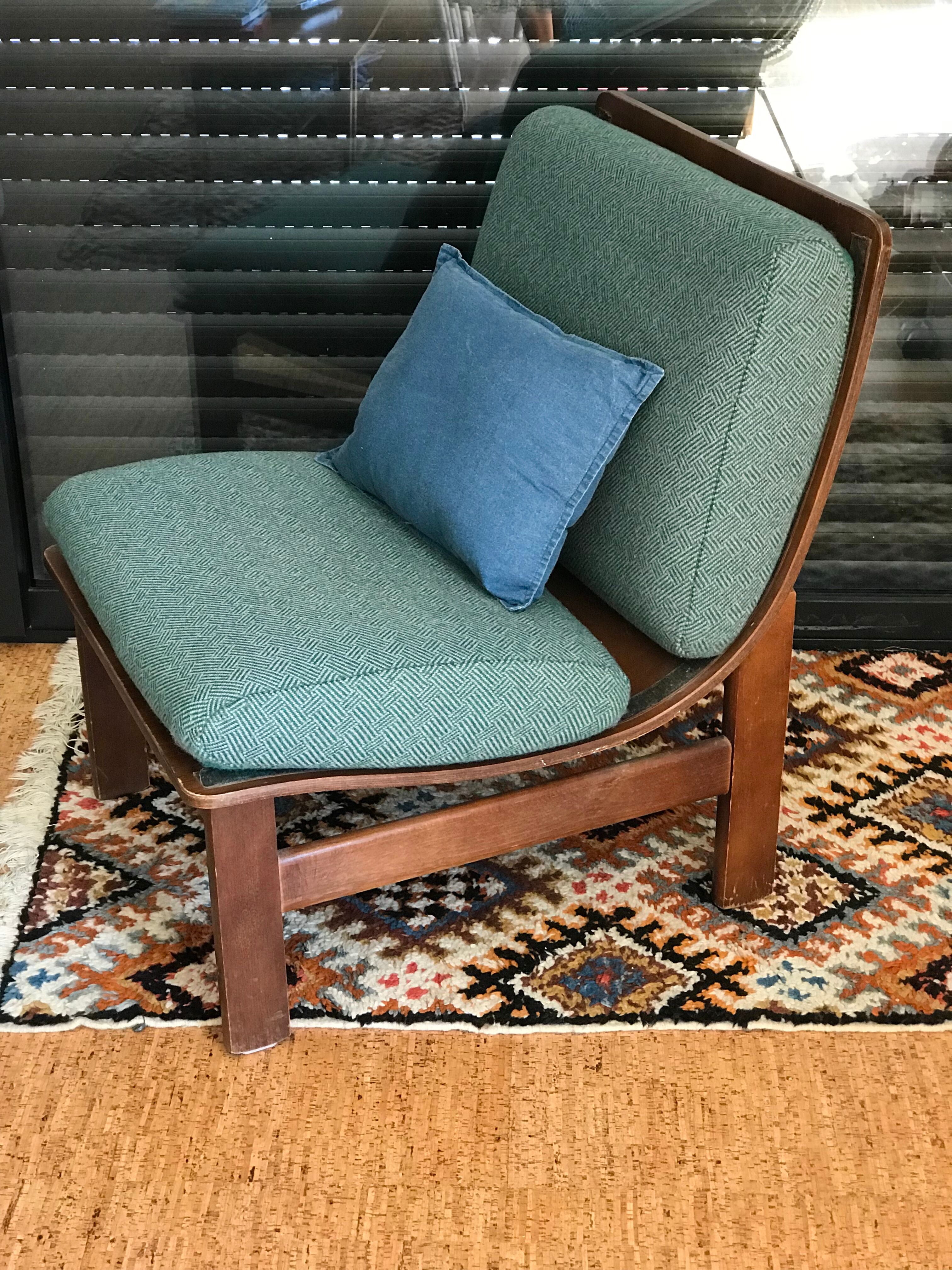 Fauteuil vintage en bois courbé