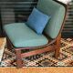 Fauteuil vintage en bois courbé