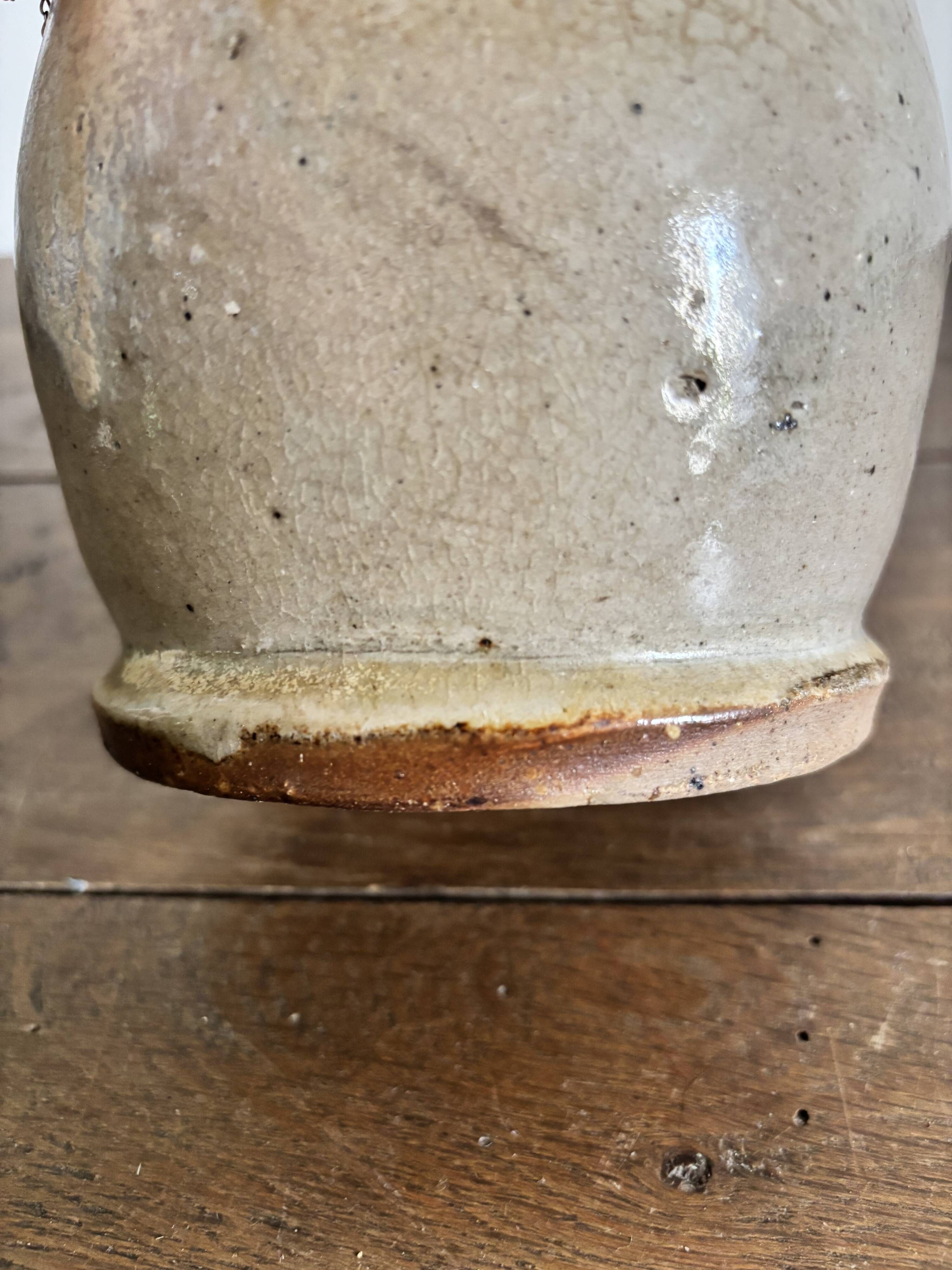 Grand vase soliflore en grès vintage