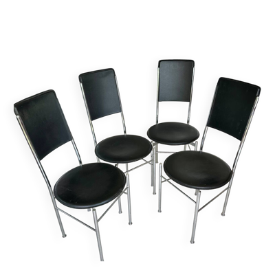 4 chaises signées calligaris
