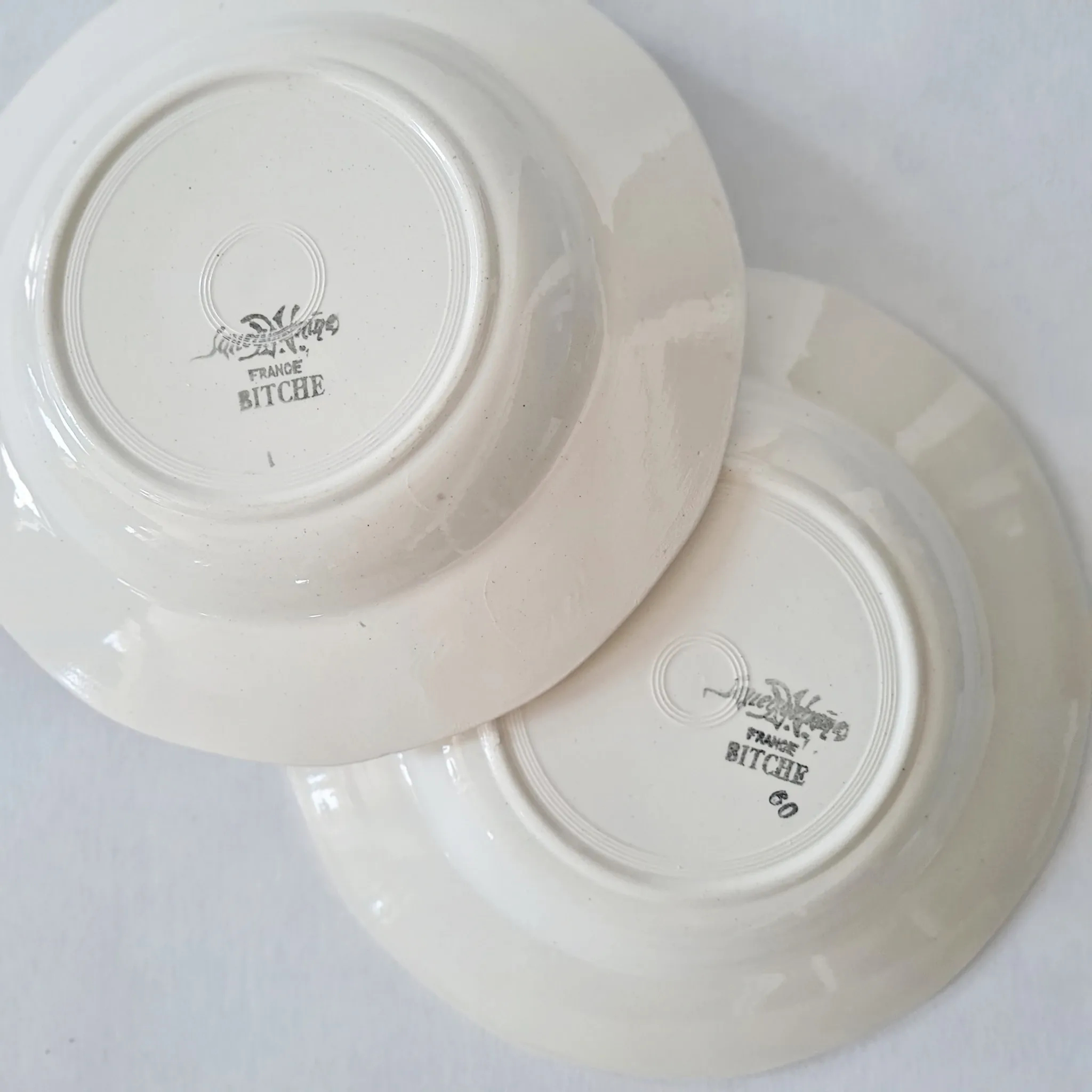 Service of 4 Deep Plates Sarreguemines / Bitche