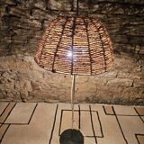Vintage rope reading floor lamp 1970