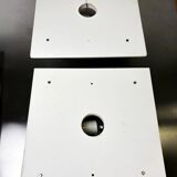 Pair of Murano frosted textured glass wall lights, Italy, 1960s