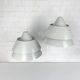 Pair of Zone Pendant Lights in gray, Jo Hammerborg for Fog & Mørup, 1960s