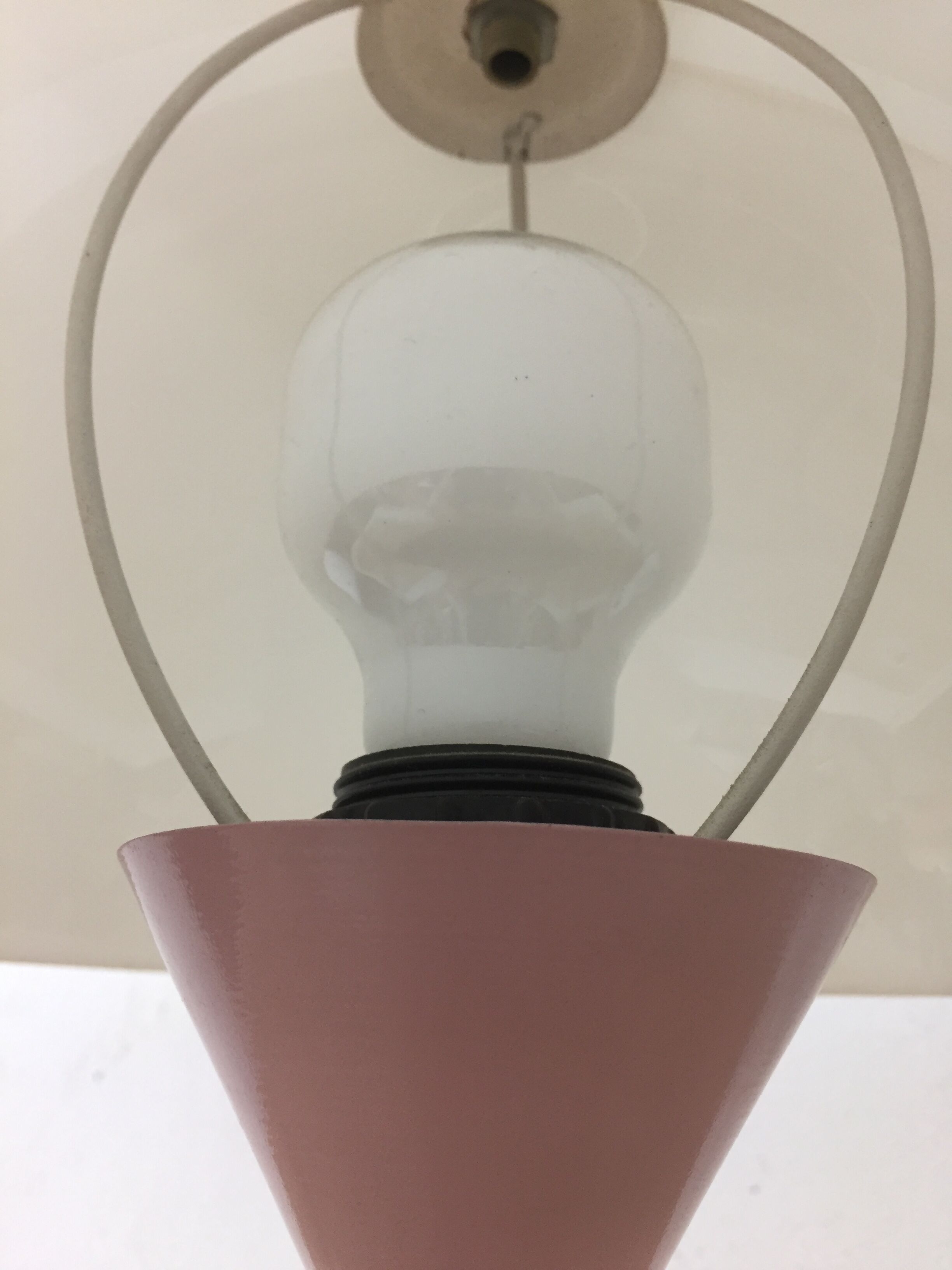 Lamp Aluminor pink vintage 1970