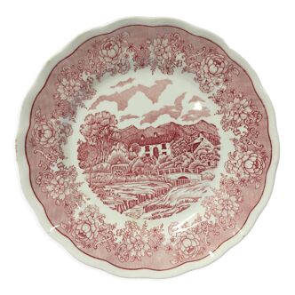 Decorative plate italian earthenware N.Fontebasso 1760 english landscape
