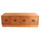 Italian Sideboard – Sculptural Wood with Bronze Handles, 1970s