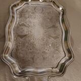 Large english silver metal tray