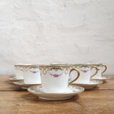 Tasses à café en porcelaine de Limoges x6