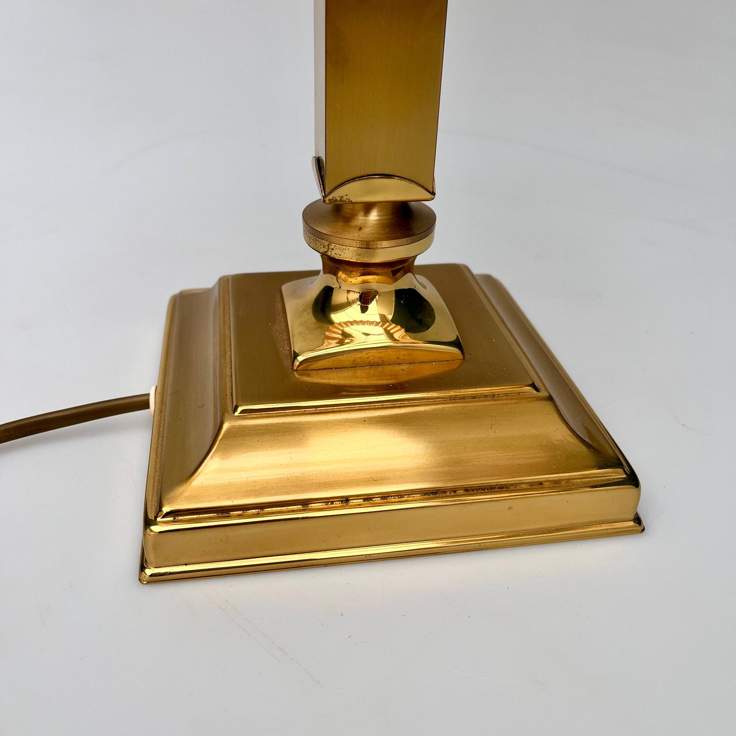 Vintage brass table lamp by DeKnudt, 1970s