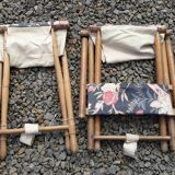 Chaise et tabouret anciens pour enfant