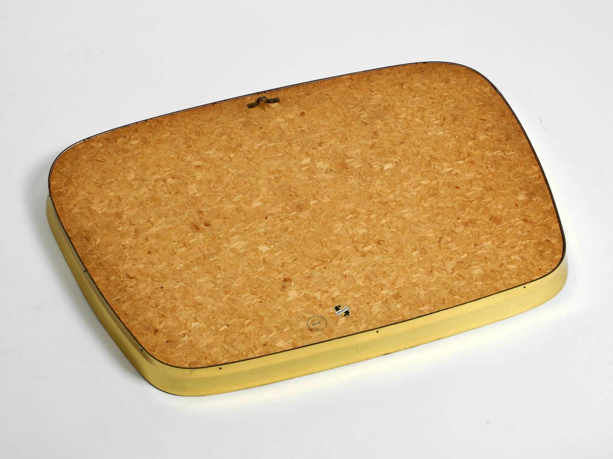 Huge Mid Century "Zier-Form" wall mirror with heavy brass frame with Label