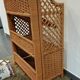 Folding rattan shelf