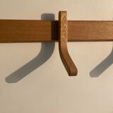 Wooden wall coat rack