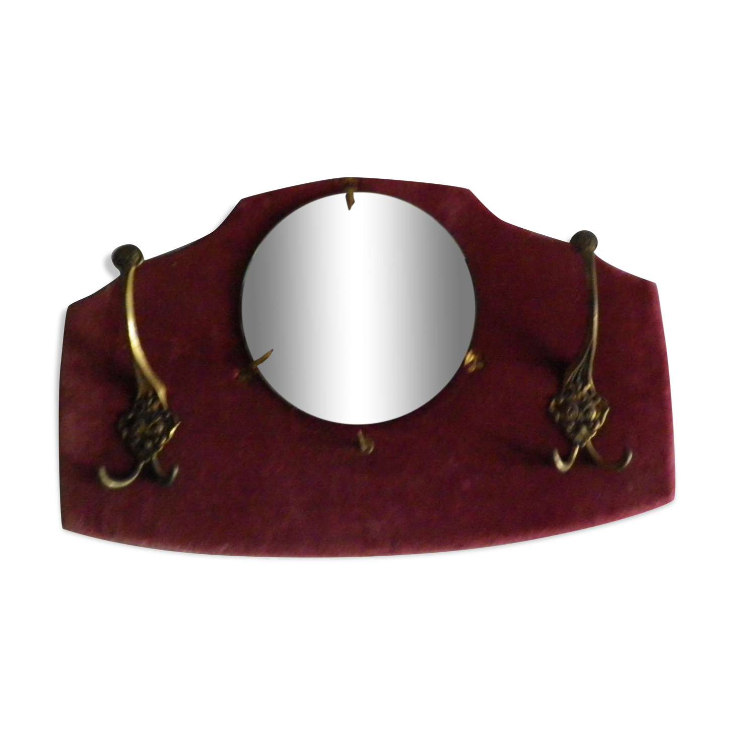 Mirror on red velvet