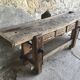 Solid oak workbench with stalls and drawers - 20th century