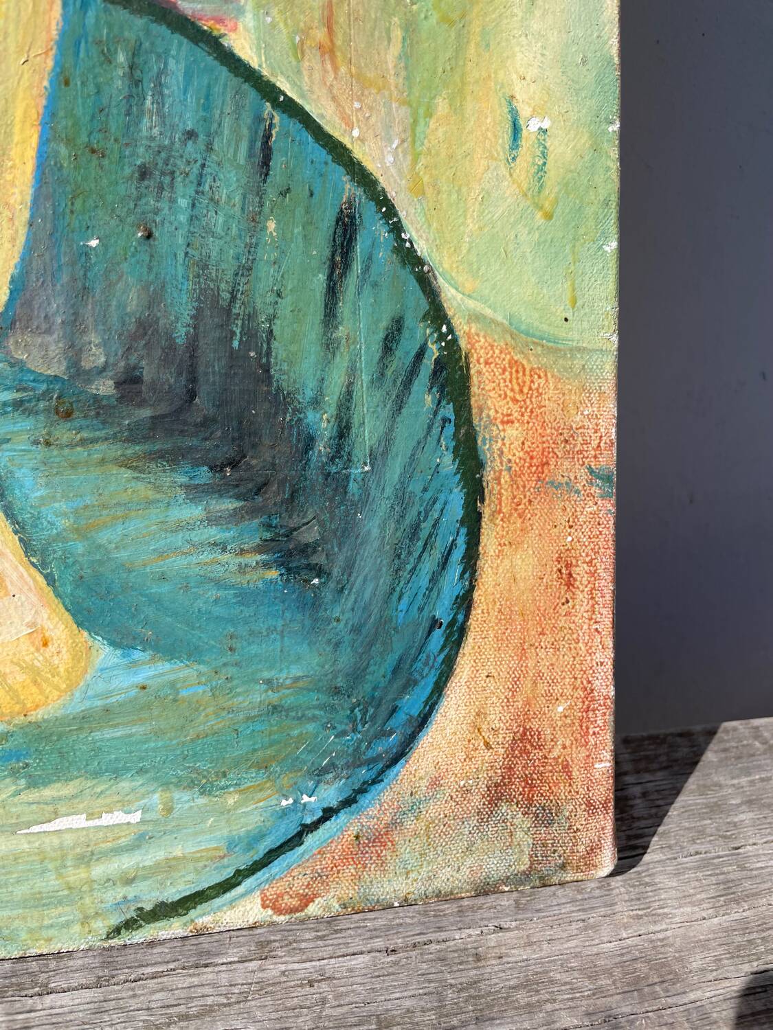 Tableau ancien huile sur toile nu féminin