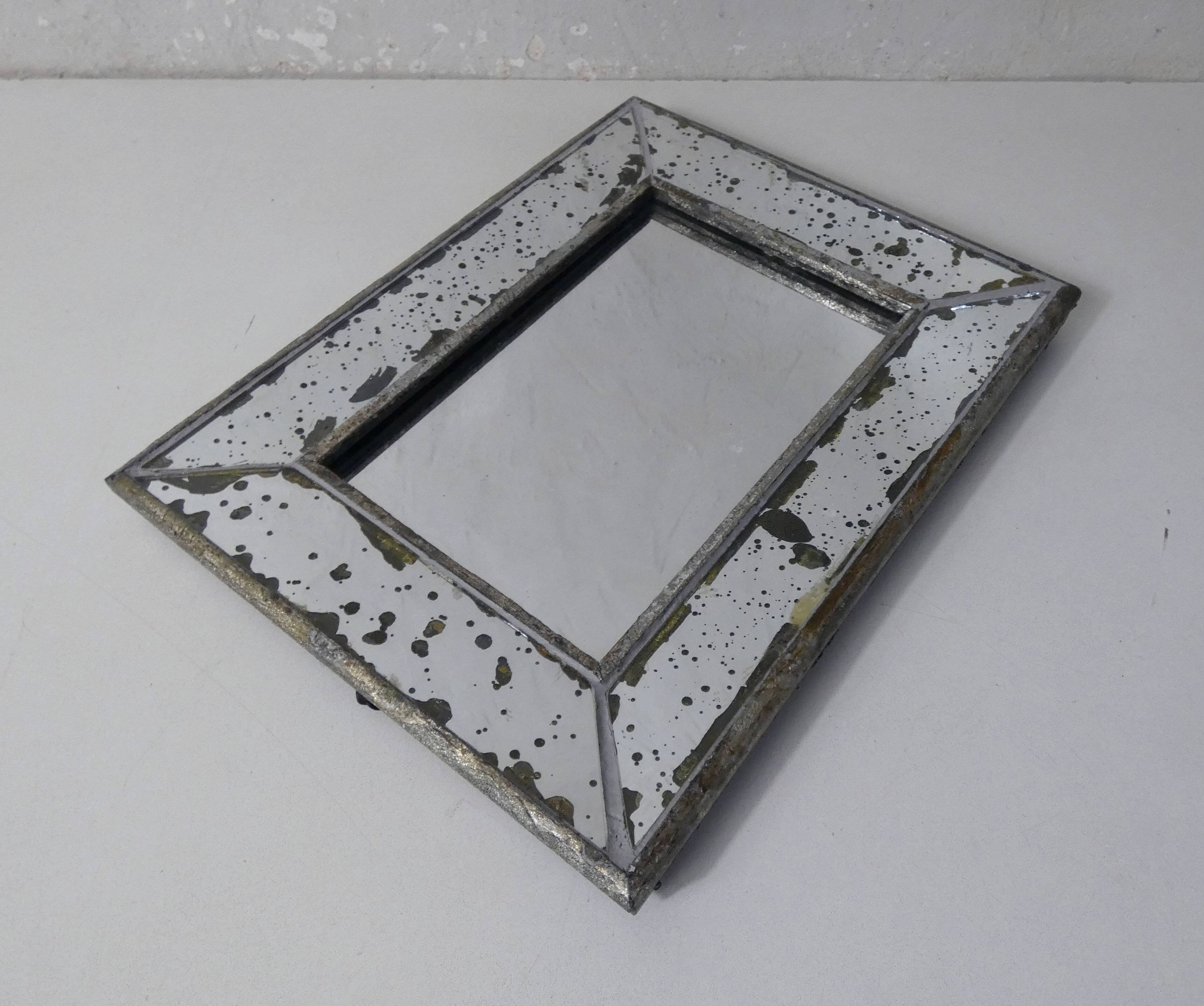 mercury glass mirror photo frame