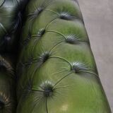 Green English Chesterfield Club Chair with a Vintage Look