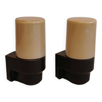 A pair of old bathroom lamps from Swedish IFÖ, 1960s