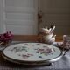 Sarreguemines Digoin “Righi” earthenware tray, metal rim and handles.