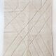 Moroccan berber carpet blessed ouarain ecru with diamond patterns engraved 304x204cm
