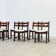 Set of six Razorback dining chairs