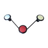 Coat rack in bakelite 3 patères color 60s