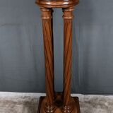 Swivelling stool in walnut, neo-Gothic style – 1900