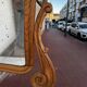 Walnut and marble dressing table, mercury mirror, circa 1850.