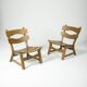 Paire de chaises brutalistes en chêne par Dittmann & Co pour Awa Radbound, 1960s