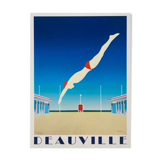 Original poster Deauville - Razzia - Signed by the artist - coated on fabric