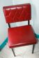 Série de 4 chaises rouges en skaï années 50