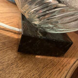 Mid-Century Table Lamp – Cut Glass Globe & Marble Base