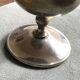 Metal stemmed glass