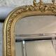 Miroir ancien Louis Philippe fronton doré - 191 x 90 cm