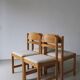 4 solid pine dining chairs | Sweden | 1960s