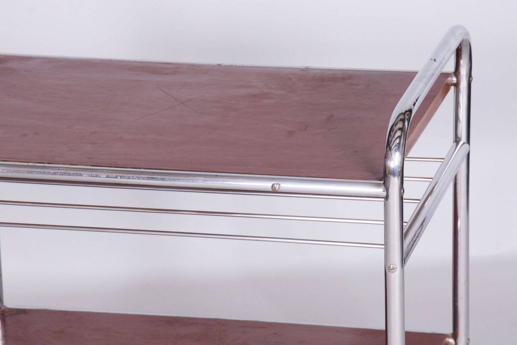 Bauhaus Side Table in Chrome-Plated Steel, 1930s