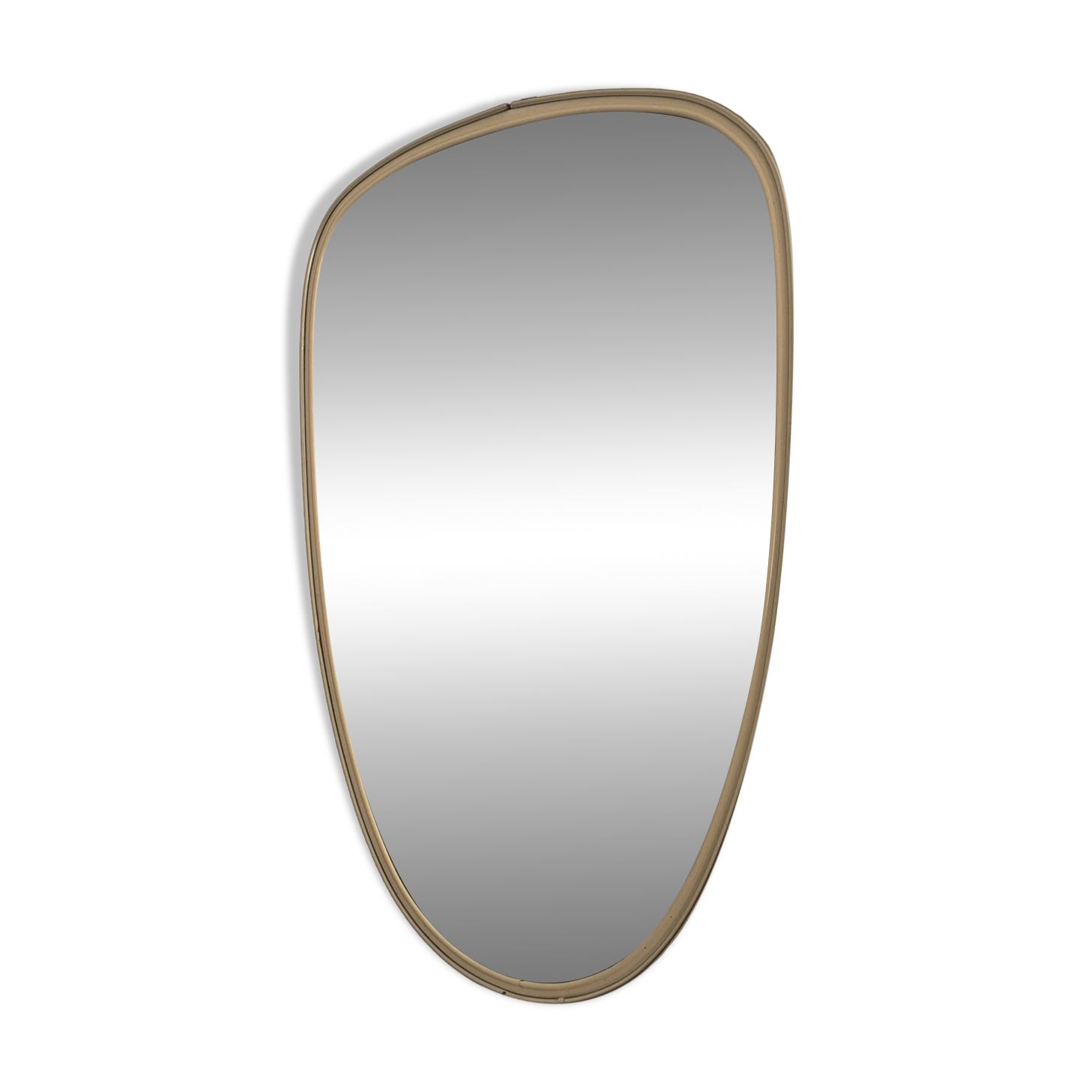 Vintage mirror 1960 free-form asymmetrical rearview mirror - 40 x 26 cm